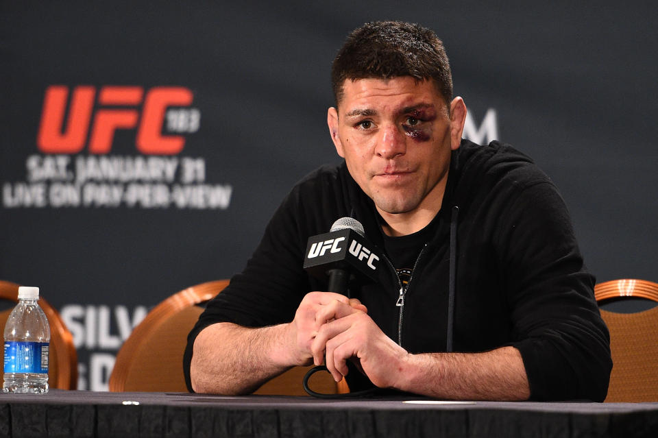 Nick Diaz is staging his third UFC comeback, and he already knows who he wants to fight first. (Photo by Jeff Bottari/Zuffa LLC/Zuffa LLC via Getty Images)