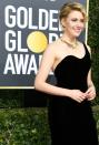 Greta Gerwig, shown here at the Golden Globe Awards on January 7, is up for an Oscar for best director for "Lady Bird" -- she is only the fifth female nominated in the category