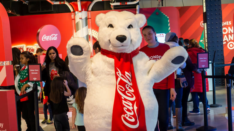 Coca-Cola polar bear mascot costume