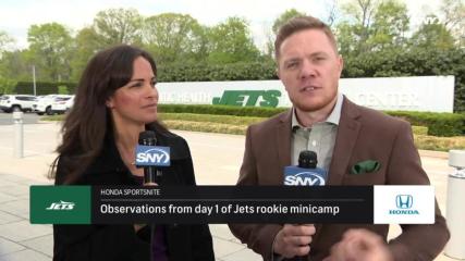 Jeane Coakley and Connor Hughes report from start of Jets rookie minicamp | SportsNite