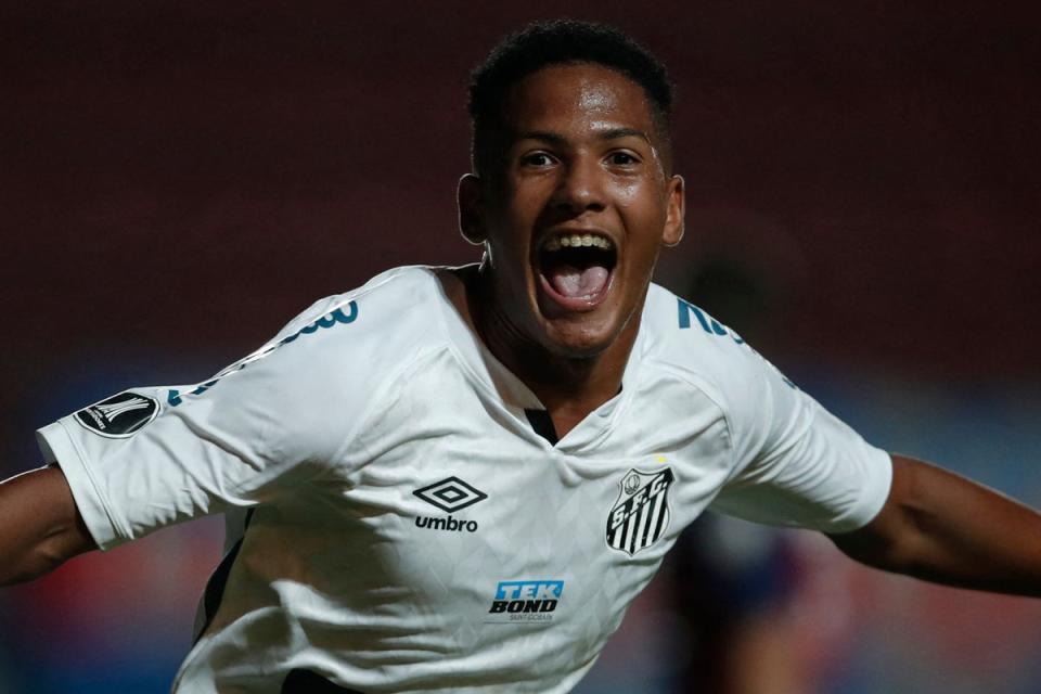 New recruit: Angelo Gabriel has now officially joined Chelsea from Santos (AFP via Getty Images)