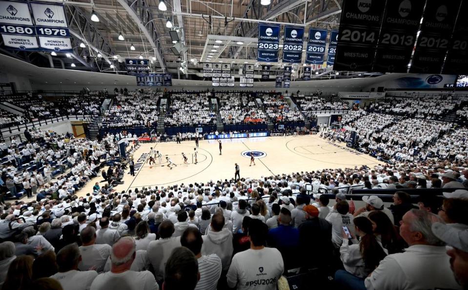 Penn State men’s basketball hosts Illinois at Rec Hall on Wednesday, Feb. 21, 2024.