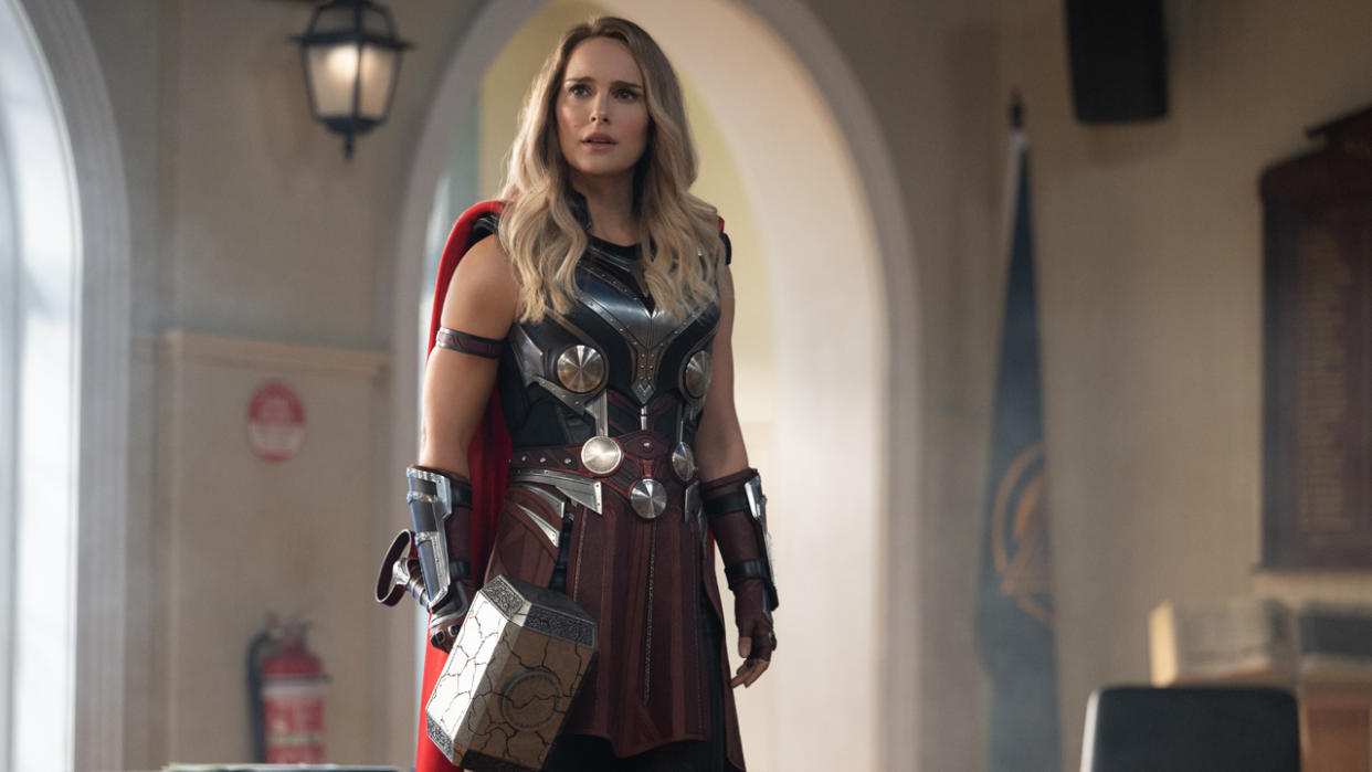  Natalie Portman as The Mighty Thor in Thor: Love And Thunder. 