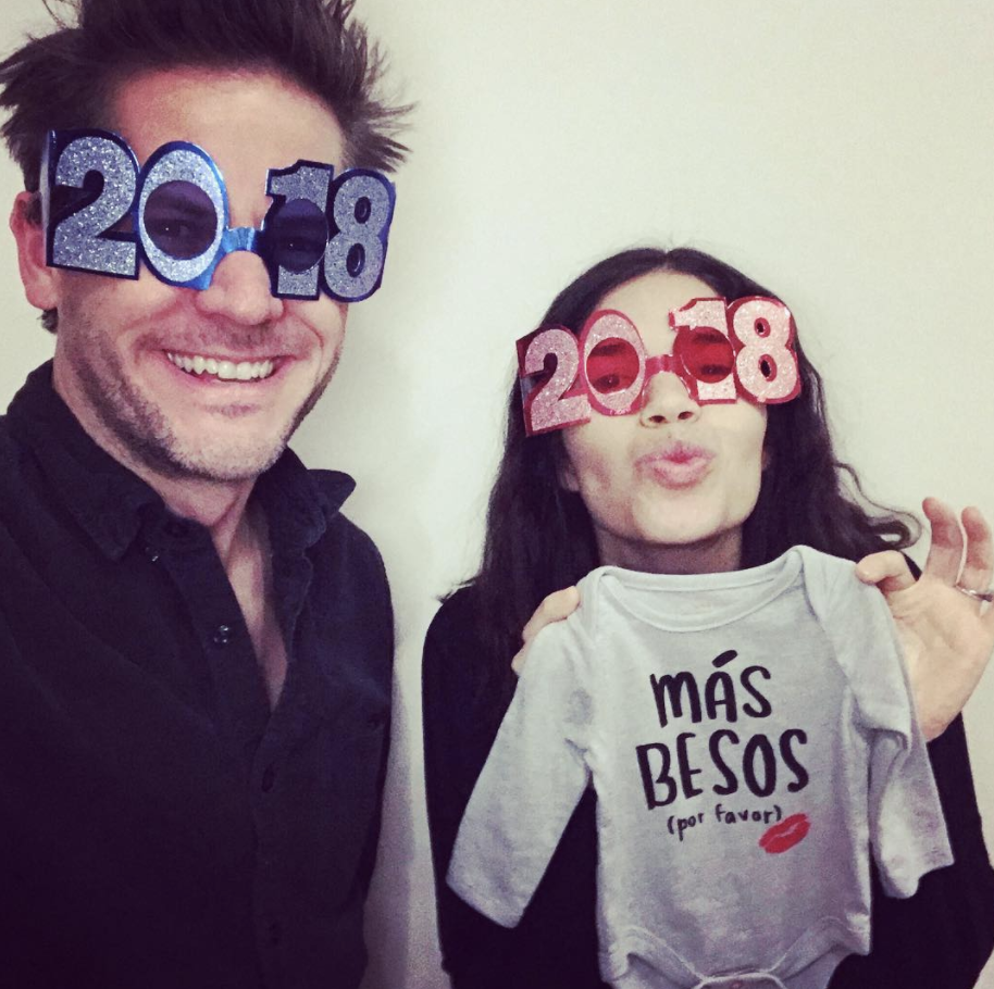 <p>“We’re welcoming one more face to kiss in 2018!” the <em>Superstore</em> actress shared, holding up a onesie to announce that she and husband Ryan Piers are expecting. “Wishing you #MásBesos in the New Year! #babybesos” (Photo: <a rel="nofollow noopener" href="https://www.instagram.com/p/BdYzBNLDeta/?taken-by=americaferrera" target="_blank" data-ylk="slk:America Ferrera via Instagram;elm:context_link;itc:0;sec:content-canvas" class="link ">America Ferrera via Instagram</a>) </p>