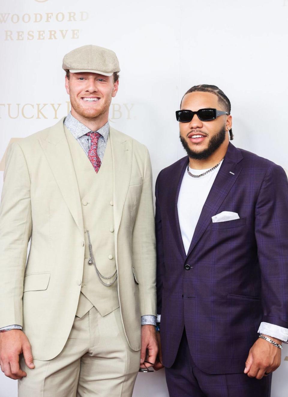 Will Levis poses for a photo on the red carpet at the Kentucky Derby on Saturday, May 4, 2024, at Churchill Downs in Louisville, Kentucky.