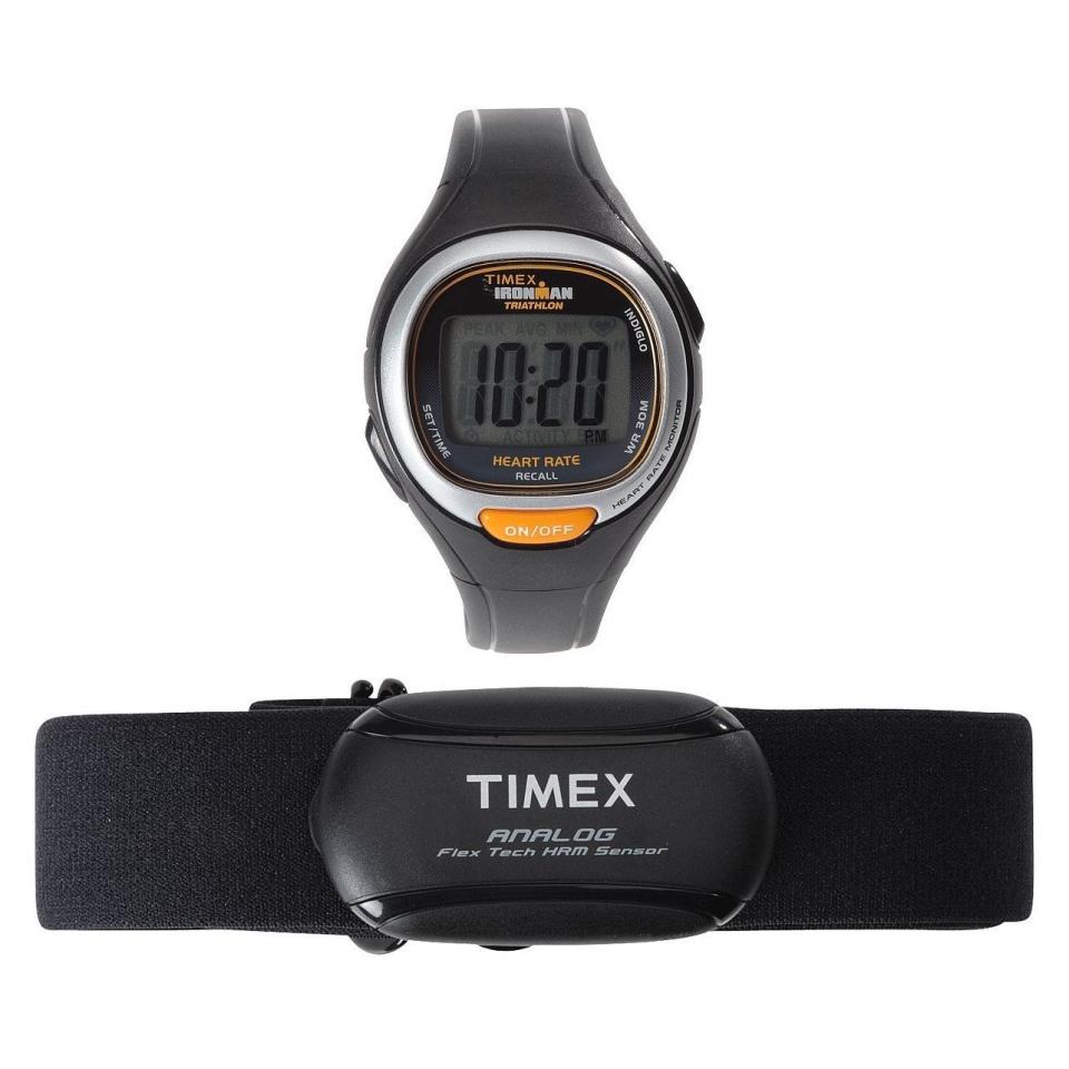 9) Timex Easy Trainer Heart Rate Monitor With Resin Strap Watch