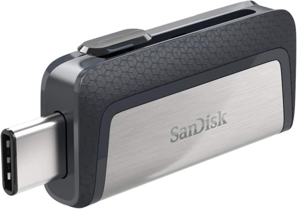 Image of SanDisk 128GB Ultra Dual Drive USB Type-C against white background.