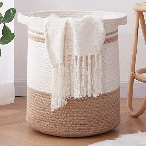 5) Cotton Rope Laundry Basket