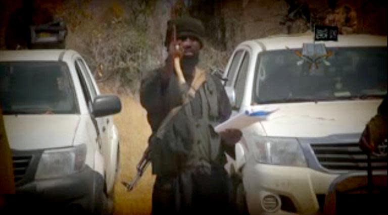 El líder del grupo islamista Boko Haram Abubakar Shekau, en un vídeo del que se hizo una captura el 9 de febrero de 2015