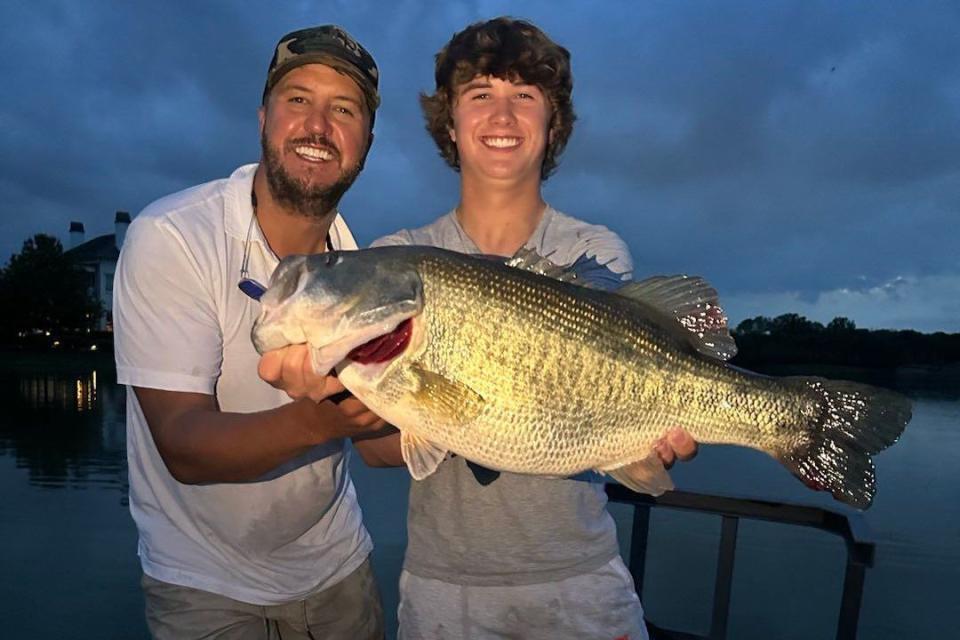 <p>Luke Bryan/Instagram</p> Luke Bryan and his son