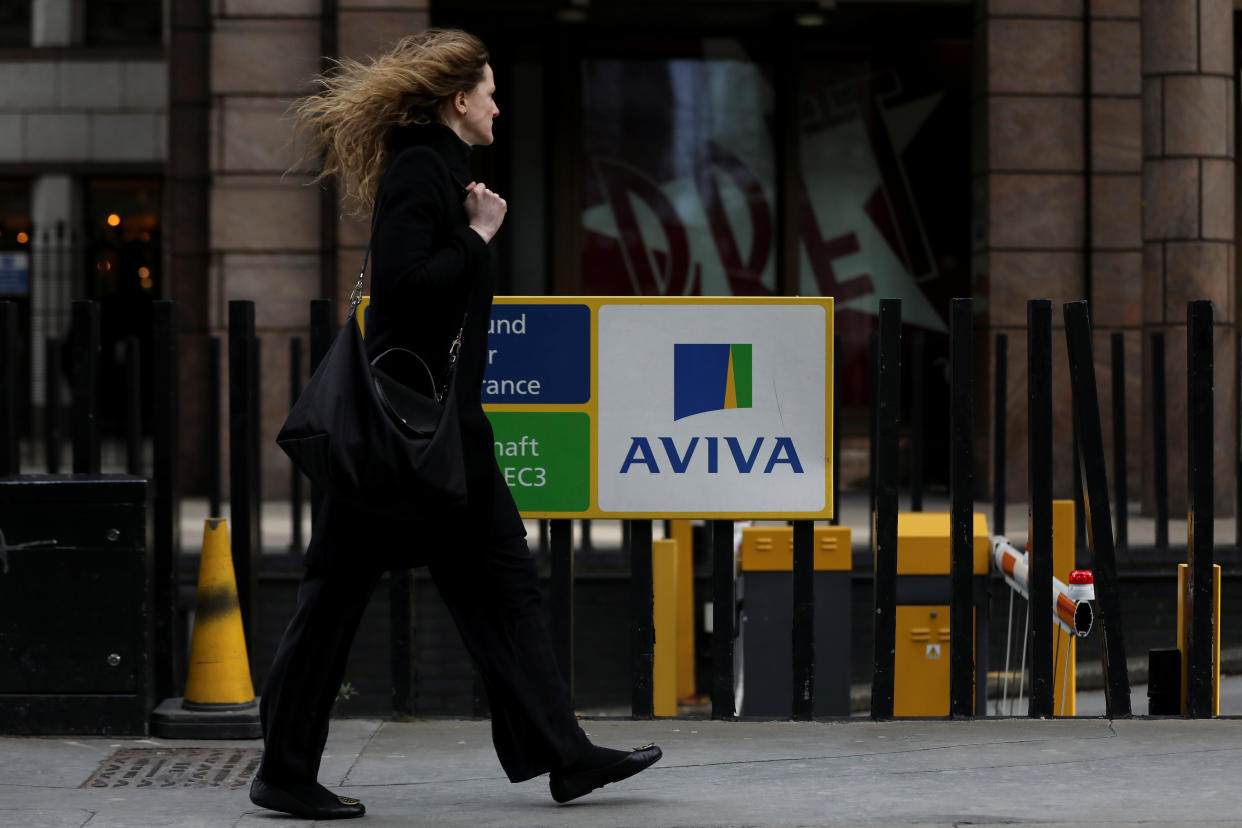 The FTSE 100 firm said it will realise over €1.3bn in cash from its Italian exit, including the previous sale of Aviva Vita to UBI Banca. Photo: Simon Dawson/Reuters