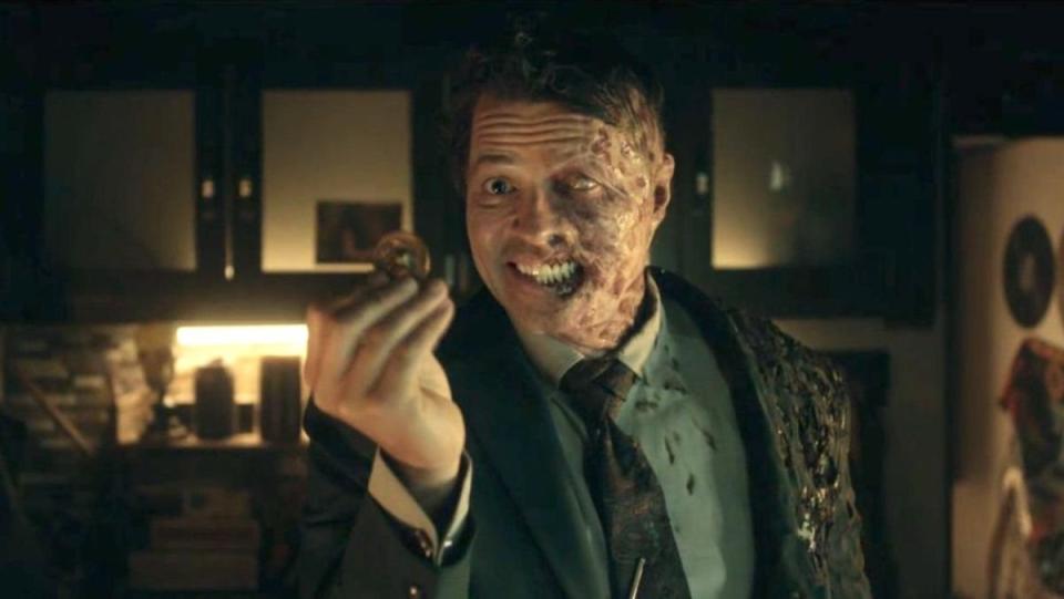 misha Collins as Two Face on the CW canceled show Gotham Knights