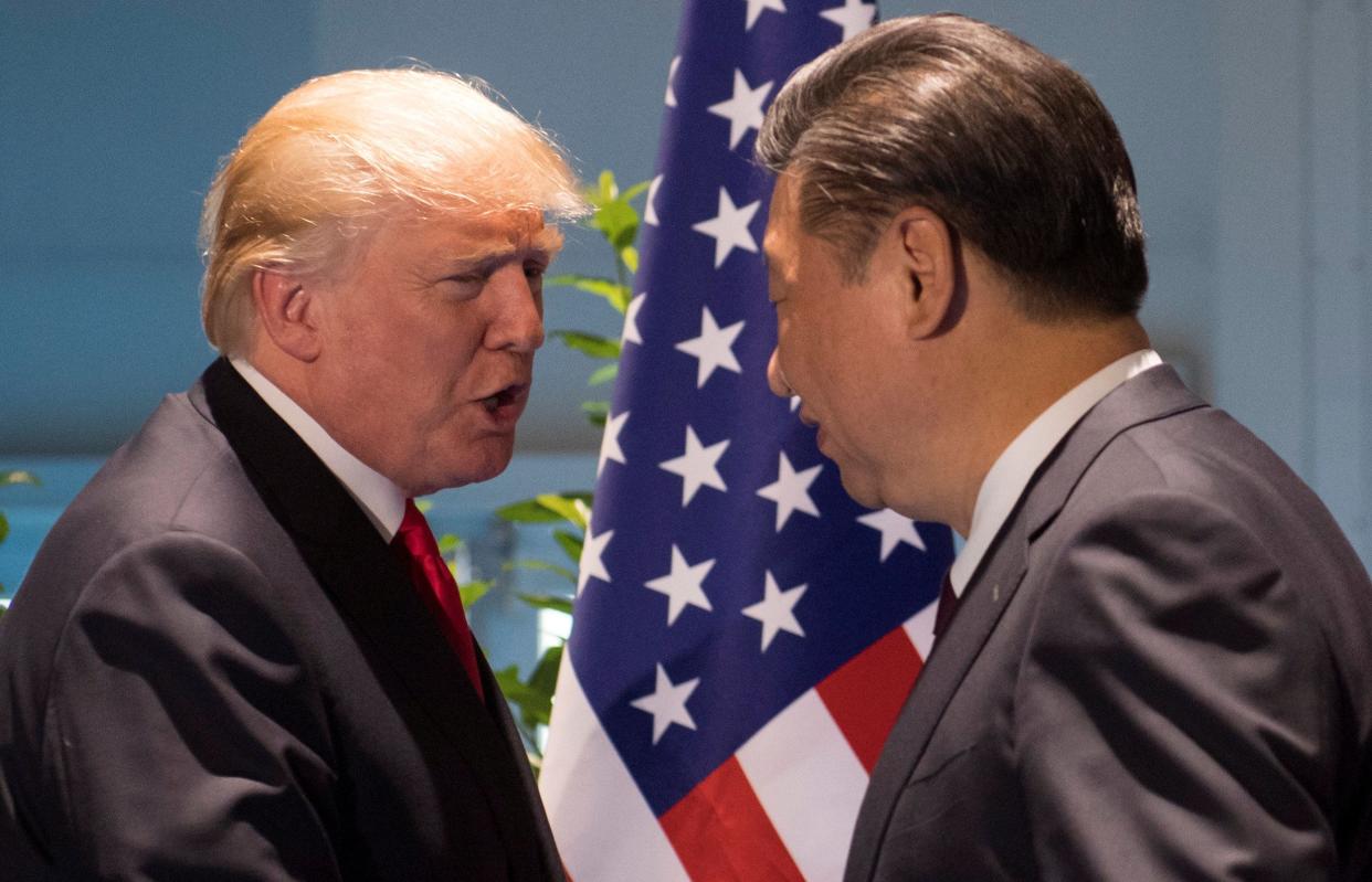 U.S. President Donald Trump and Chinese President Xi Jinping at the G20 Summit in Hamburg, Germany, on July 8, 2017. (Photo: Reuters/Saul Loeb/Pool)