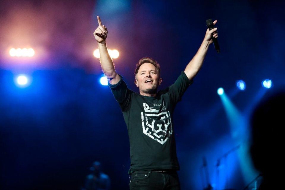 Chris Tomlin performs during his 'Good Friday Nashville' concert at Bridgestone Arena on April 19, 2019.