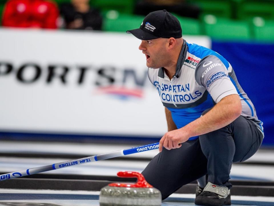 Darren Moulding, seen competing as a third for Team Bottcher in 2019, has joined James Grattan's veteran rink out of New Brunswick, less than three weeks after parting with Team Bottcher. (Matt Smith/The Canadian Press - image credit)