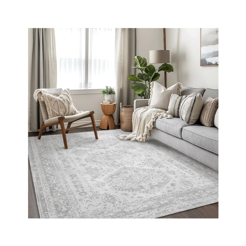 KUETH Machine Washable Area Rug, 5’ x 7’