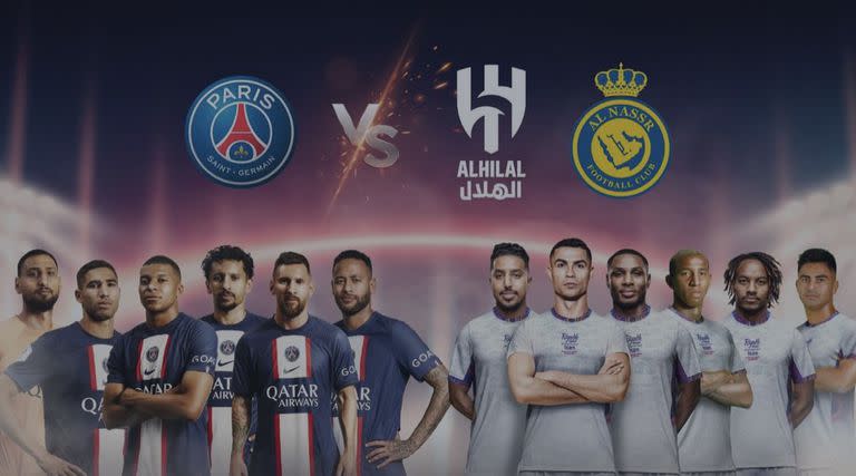 La foto que publicó PSG para anunciar el partido ante Riyadh Season que se disputa este jueves 19 de enero