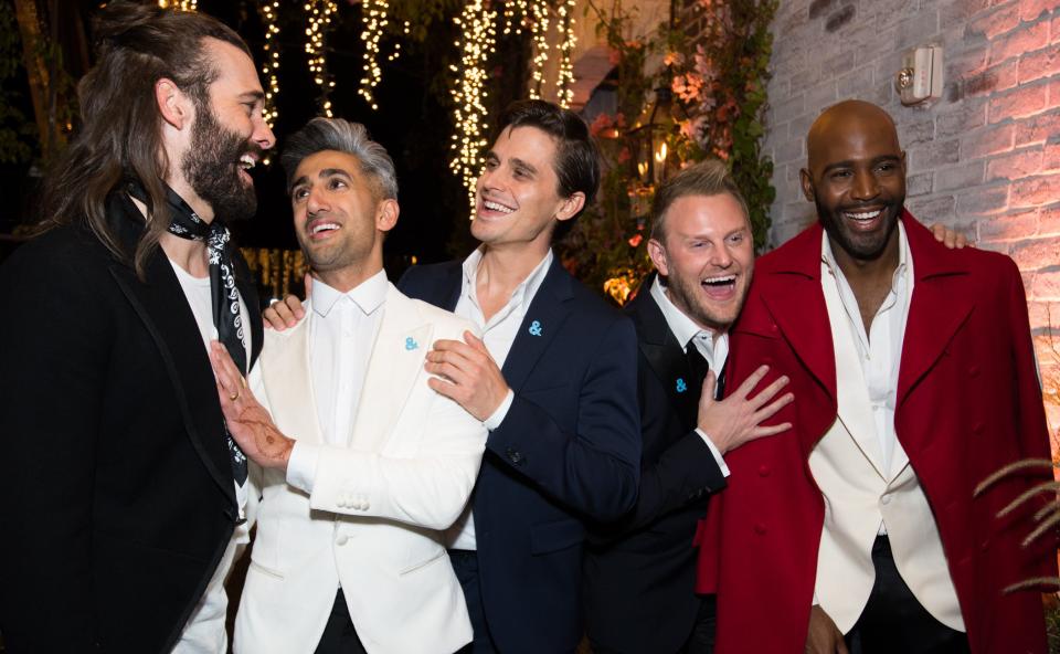 Jonathan Van Ness, Tan France, Antoni Porowski, Bobby Berk and Karamo Brown of "Queer Eye." (Photo: Emma McIntyre via Getty Images)