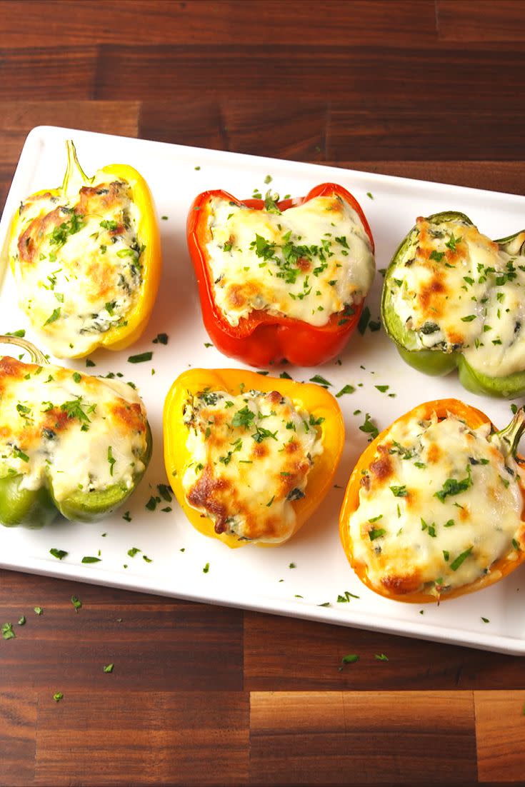 Spinach Artichoke Stuffed Peppers