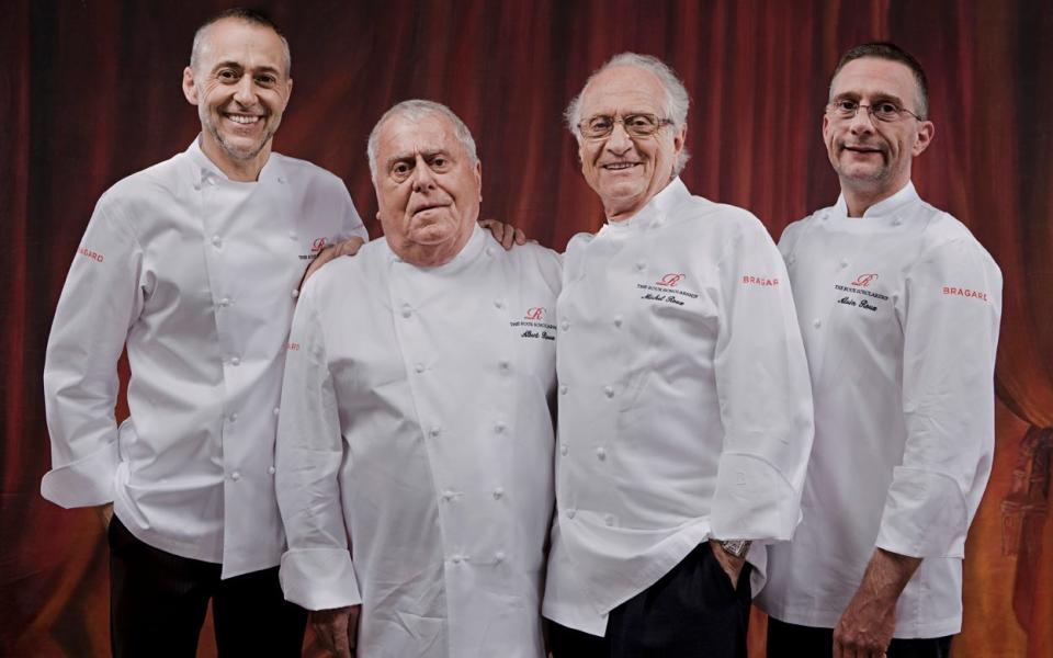 Michel Jr, Albert, Michel Sr and Alain Roux