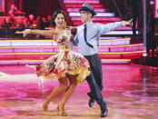 Sharna Burgess and Andy Dick perform on "Dancing With the Stars."