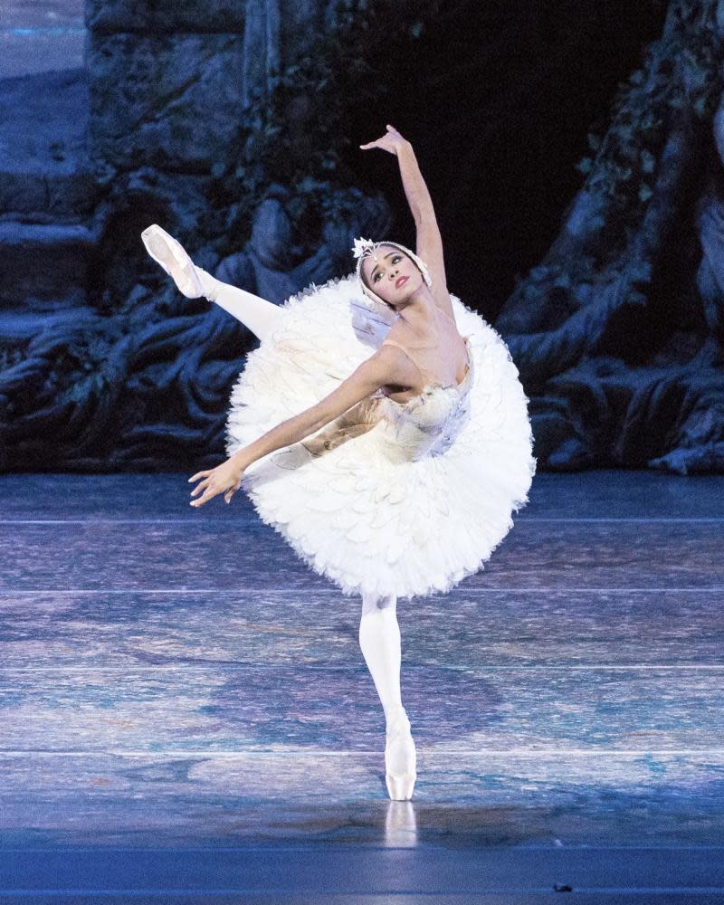 Misty Copeland performs in Swan Lake for the American Ballet Theatre.