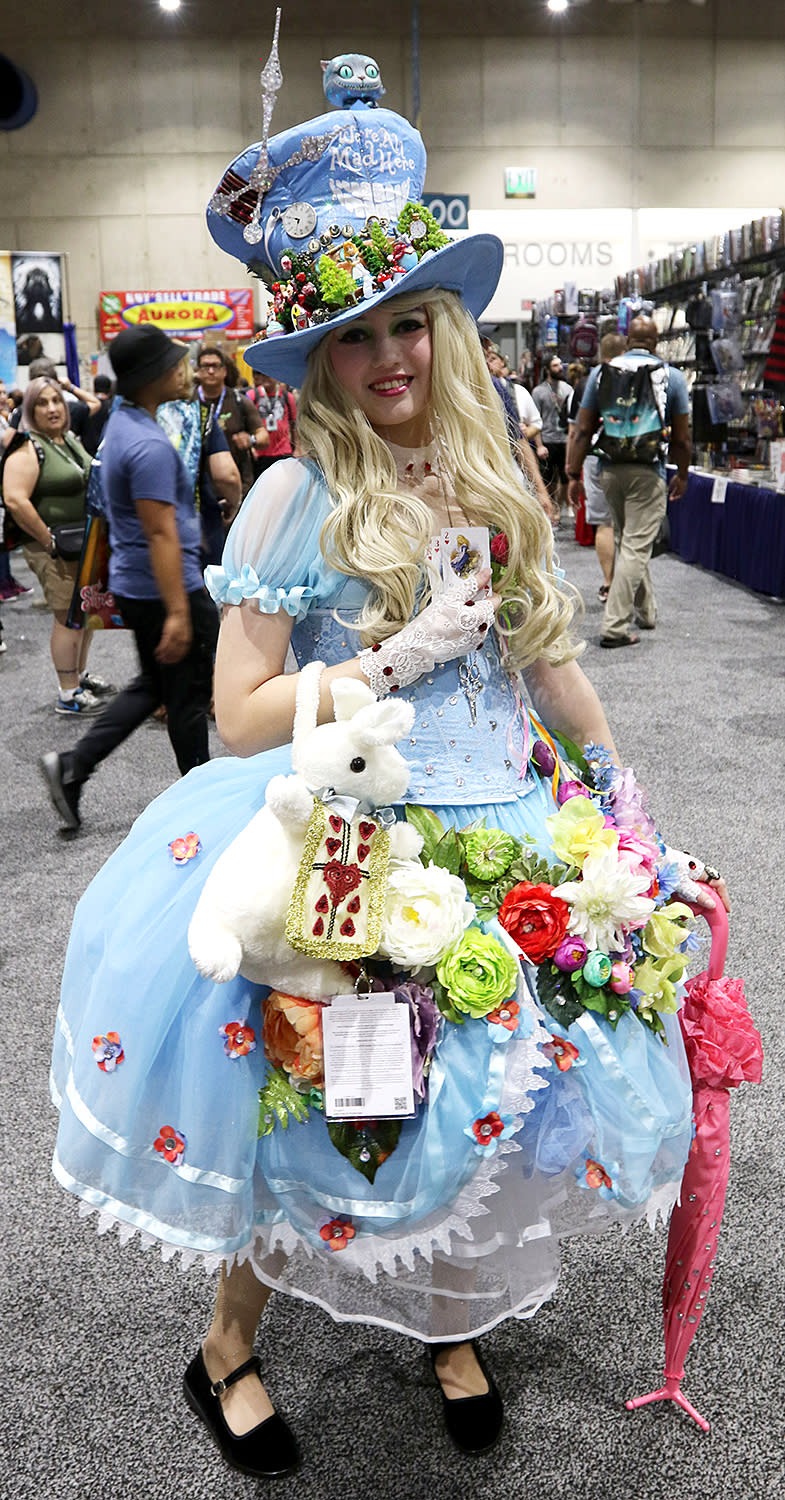 <p>Cosplayer dressed as Alice from <i>Alice in Wonderland</i> at Comic-Con International on July 21, 2018, in San Diego.(Photo: Angela Kim/Yahoo Entertainment) </p>
