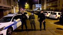 Police secures a street in Lyon