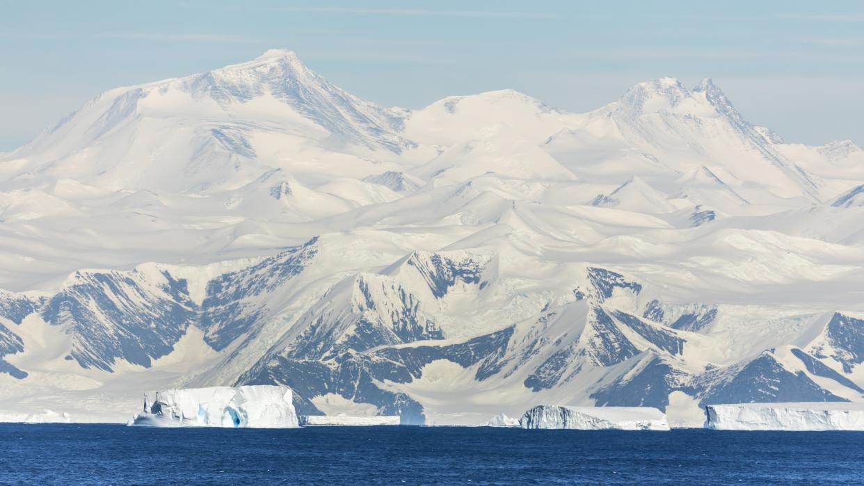  A photo of Cape Adare located west of the Wilkes Basin in East Antarctica. 