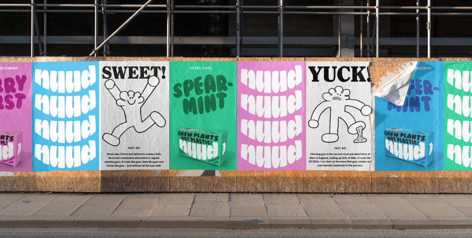 Nuud branding on billboards