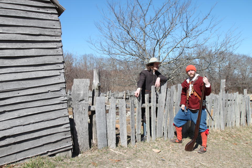 Re-enactors at the English Village Plimoth PlantationClaire Vail