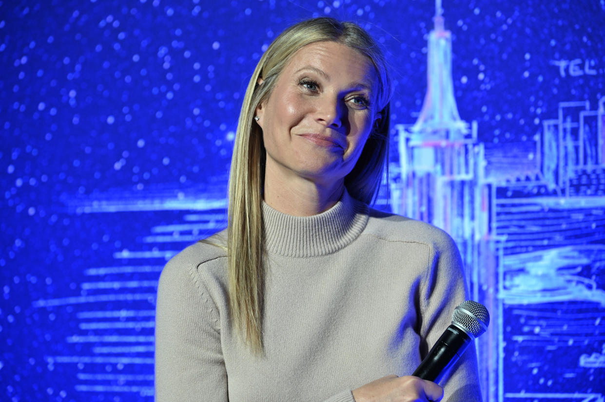 Gwyneth Paltrow hosts a panel discussion at the JVP International Cyber Center grand opening on February 03, 2020 in New York City. (Photo by Gary Gershoff/Getty Images)