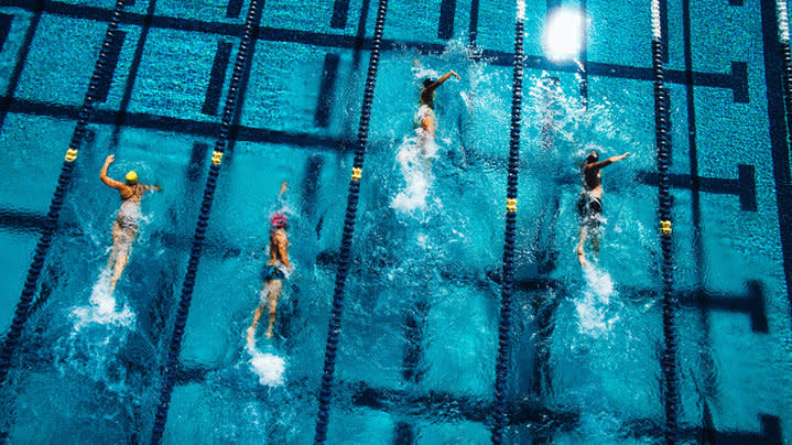 Corey Jenkins a través de Getty Images Foto de nadadores en una piscina.