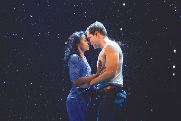 Joy Woods, left, and Ryan Vasquez in Broadway's 