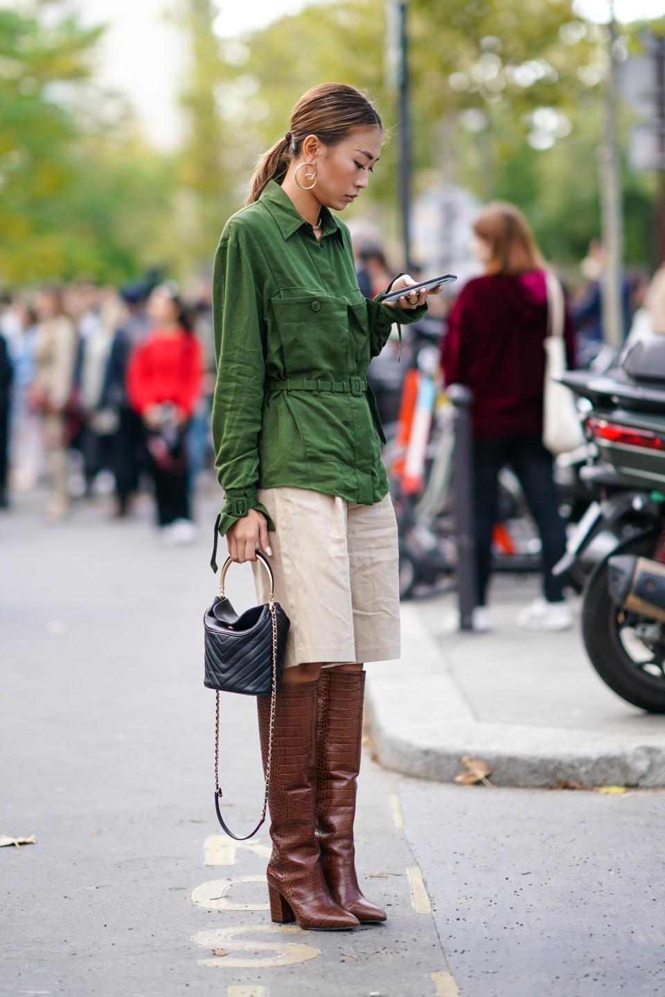 Reach For a Green Button-Down