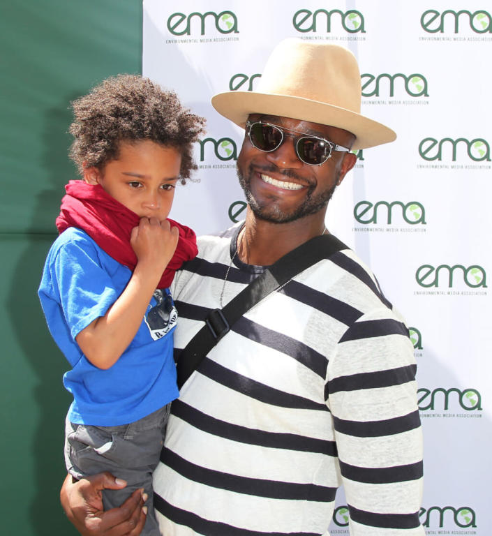 Taye Diggs and his son Walker Diggs. (Photo by David Buchan/Getty Images for Environmental Media Association)