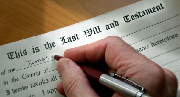 Writing a last will and testament