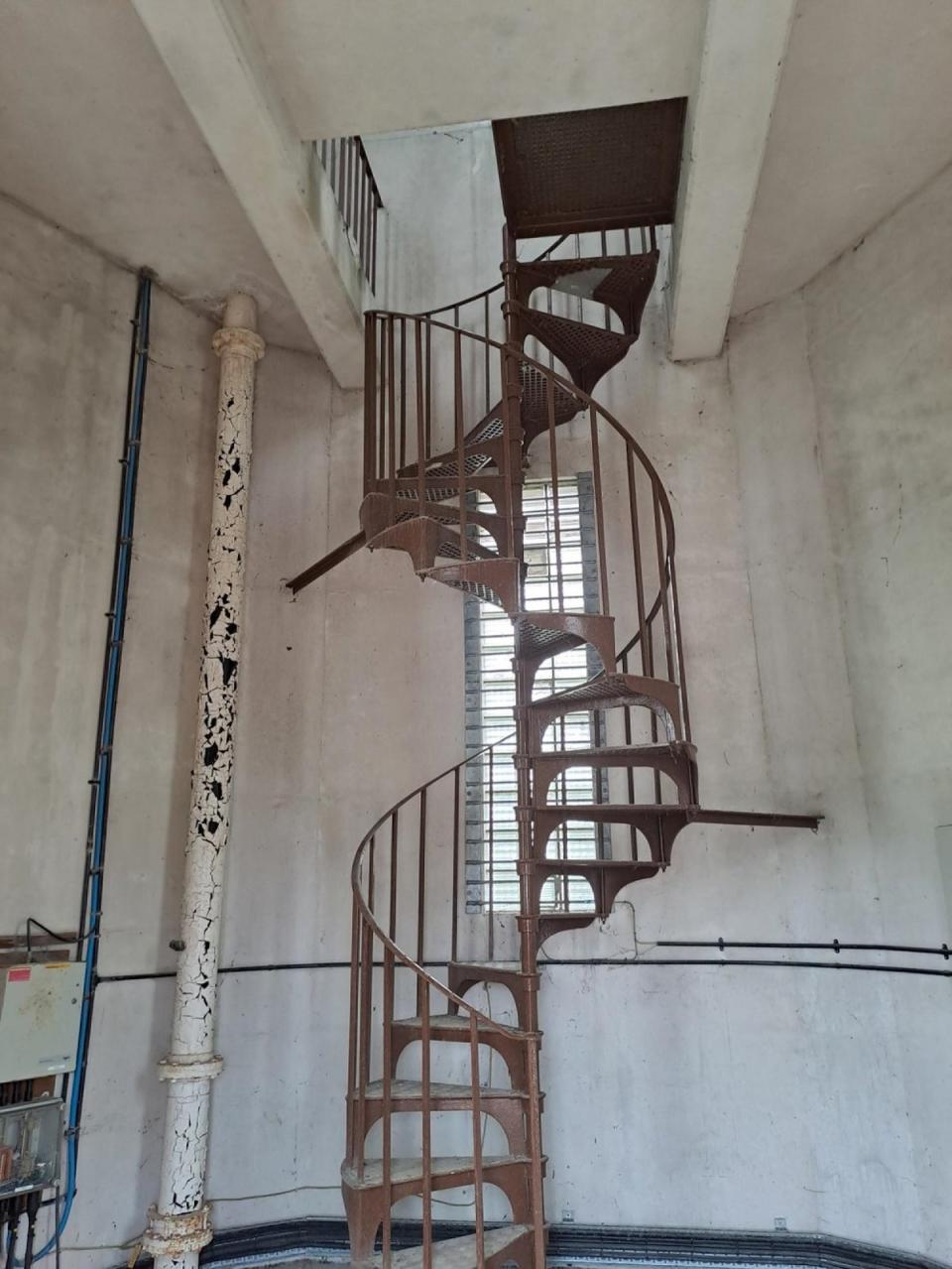 The tower still has its wrought iron spiral staircase (Auction House London)