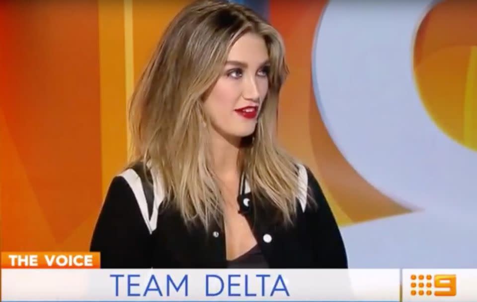 Delta brushed off her fellow judge's tiff on Today Extra. Source: Nine / Today Extra