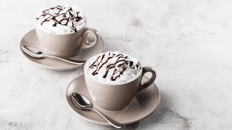 whipped topping on hot drinks