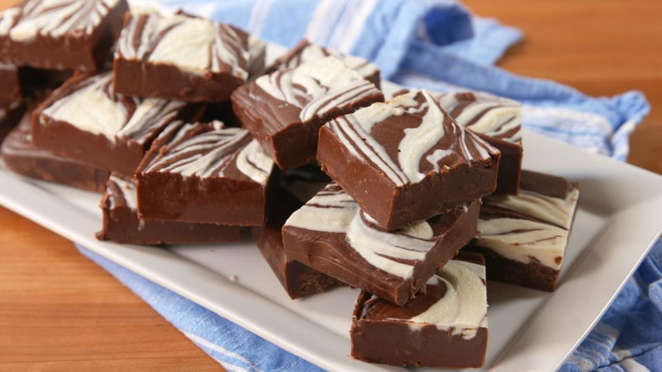 <p>Mmm... fudge.</p><p>Get the recipe from <a href="https://www.delish.com/cooking/recipe-ideas/recipes/a51945/best-homemade-fudge-recipe/" rel="nofollow noopener" target="_blank" data-ylk="slk:Delish;elm:context_link;itc:0;sec:content-canvas" class="link ">Delish</a>.</p>