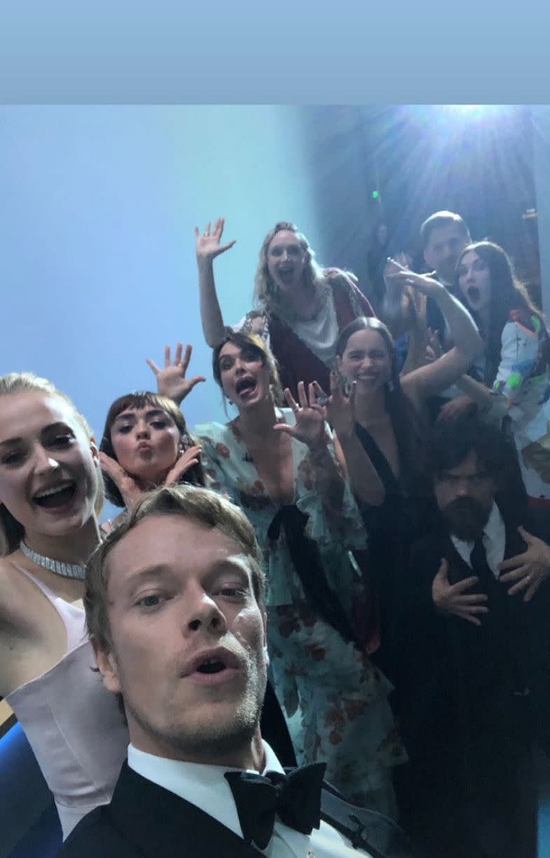 The "Game of Thrones" cast on Alfie Allen's Instagram.&nbsp; (Photo: Alfie Allen/Instagram )