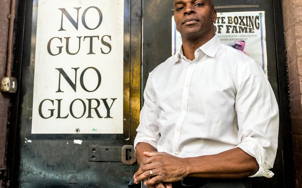 Shaun Bailey today, after giving a speech on his plans to tackle knife crime and increase police - Parsons Media