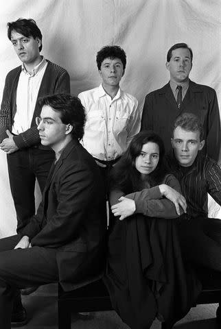 <p>Larry Busacca/WireImage</p> Natalie Merchant with 10,000 Maniacs, c. 1988.