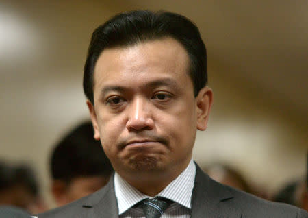 Philippine Senator Antonio Trillanes is pictured during a press briefing at the Senate in Pasay City, Metro Manila, in Philippines, September 25, 2018. REUTERS/Eloisa Lopez