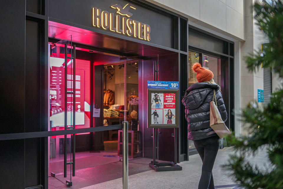 The front of a Hollister store