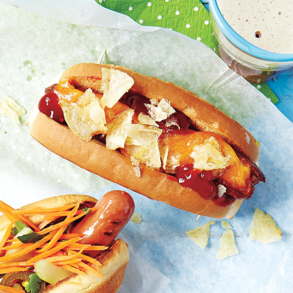 Cheese-Stuffed Barbecue Dogs