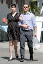 <p>Congratulations are in order for the <i>500 Days of Summer</i> star. After this photo was taken of him with his obviously pregnant wife, Tasha McCauley, his rep confirmed that <a rel="nofollow" href="https://www.yahoo.com/celebrity/joseph-gordon-levitt-wife-tasha-mccauley-expecting-second-child-010125702.html" data-ylk="slk:the couple is expecting a second child;elm:context_link;itc:0;sec:content-canvas;outcm:mb_qualified_link;_E:mb_qualified_link;ct:story;" class="link  yahoo-link">the couple is expecting a second child</a>. (Photo: Boba Fett/BACKGRID) </p>
