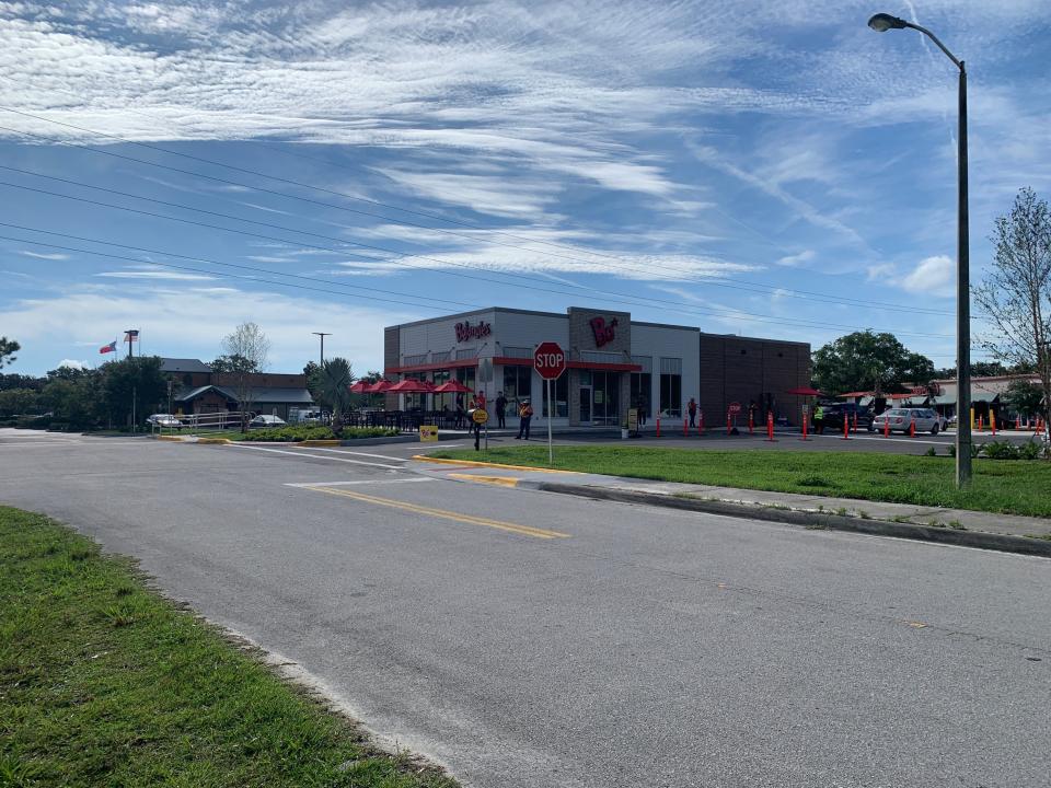 Bojangles in Sanford is now open. The restaurant is located near the intersection of Interstate 4 and State Road 46.