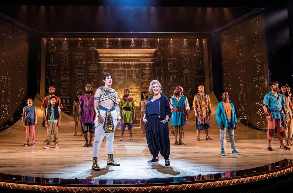 Jac Yarrow as Joseph and Sheridan Smith as the Narrator in Joseph and the Amazing Technicolor Dreamcoat